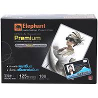 (Premium)พลาสติกเคลือบบัตร 65*95มม 125mc ช้าง (100)