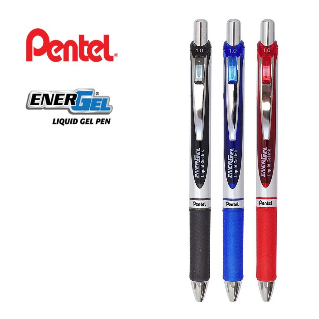 ปากกาหมึกเจลหัวเข็ม เพนเทล แบบกด Energel BL80-CX (12/50)