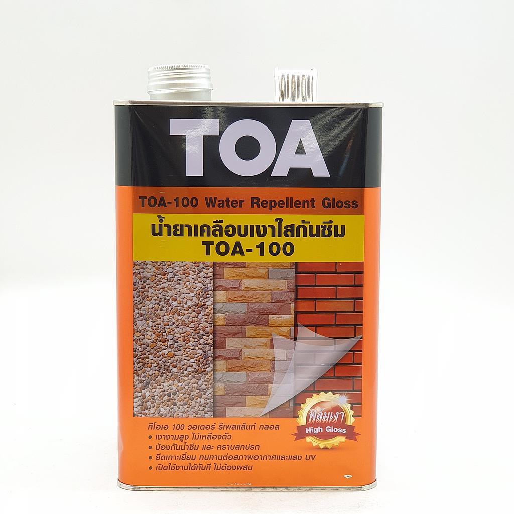 น้ำยาเคลือบเงา TOA-100  ขนาดแกลลอน 3.785 ลิตร ชนิดอะครีลิค 100% (ตราทีโอเอ)(ลัง6กระป๋อง) 